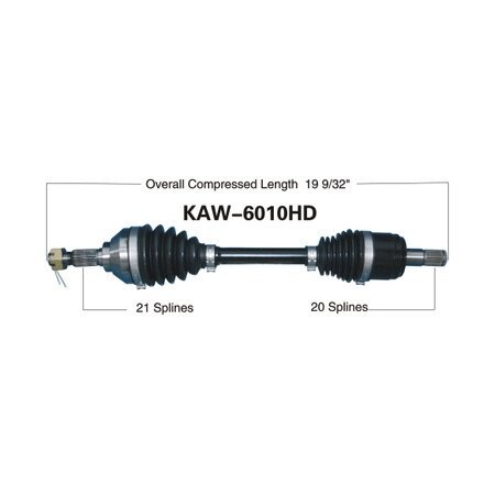 Wide Open Heavy Duty CV Axle for KAW HD FRONT RIGHT KVF650/750 BRUTE KAW-6010HD